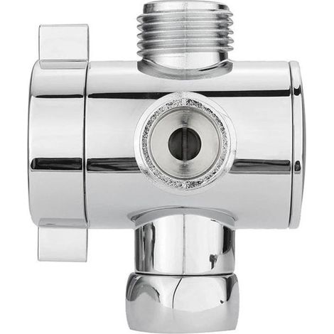Sortie douche 3 voies raccord dérivation mitigeur salle de bain universel composant rechange chromé robinet pour salle de bain (1/2)