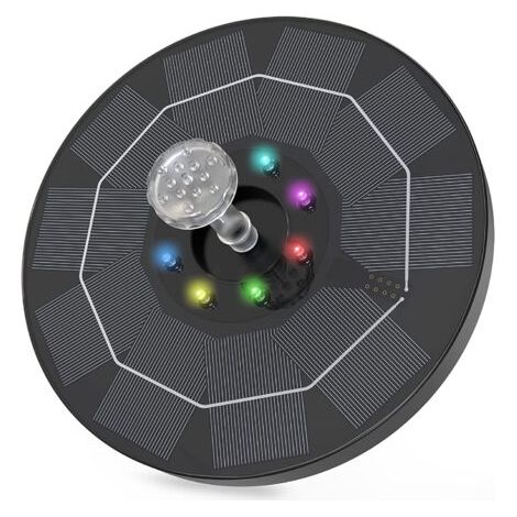 NALOOKAMIC 3W énergie solaire 160mm fontaine pompe d'oxygénation étang à poissons lanterne automatique pulvérisation d'eau suspension d'eau flottante petite pompe à eau