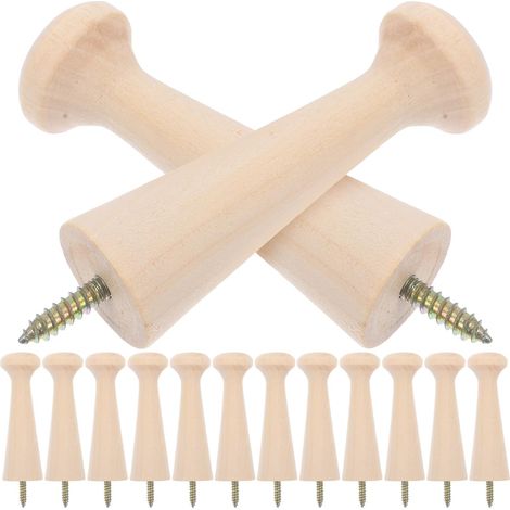 14 crochets muraux bois, 8,1 cm, 3,2 pouces, pour serviettes (1/5)