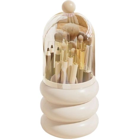 Organisateur de cosmétiques rotatif pour coiffeuse - Organiseur transparent (1/5)
