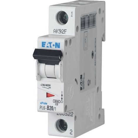 Disjoncteur de surintensité 6 kA PL6-C20/1