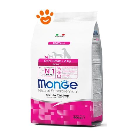 Monge Dog Natural Superpremium Adult Extra Small Pollo - Monge Dog Natural Superpremium Adult Extra Small Pollo - Sacco Da 3 Kg
