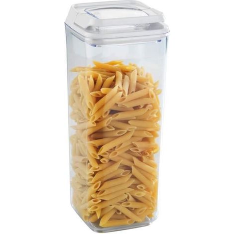 Boîte De Conservation Sous Vide - 1,7 L - Transparente - Pour Pâtes Riz Céréales Fruits Légumes - Empilable - 1 Pièce (1/2)