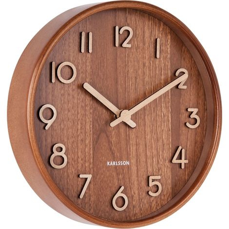 Horloge en bois Pure 22 cm (1/2)