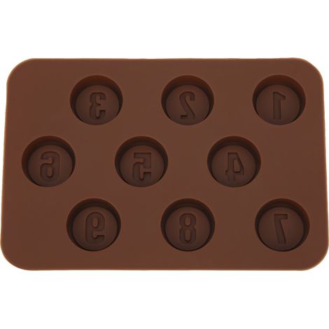 Moule en silicone en forme de chiffre pour faire soi-même des chocolats, des bonbons et des gâteaux, idéal pour la Saint-Valentin et la fête des enfants (forme de chiffre). (1/5)
