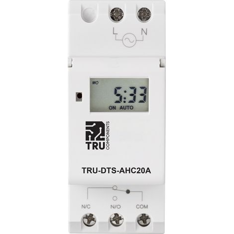 TRU COMPONENTS TC-8576104 Zeitschaltuhr für Hutschiene TRU-DTS-AHC20A 230 V/AC Wochenprogramm (1/4)