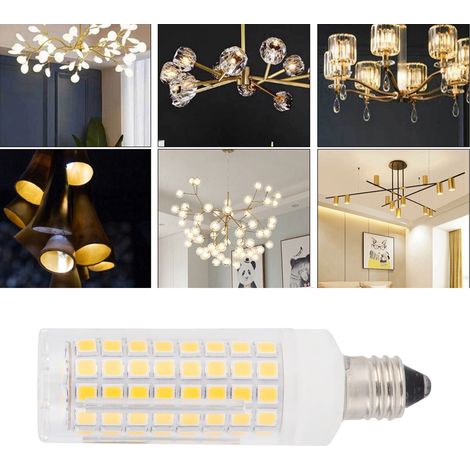 Ampoule LED E11 1000 lm, 102 LED, dimmable, pour lustre, plafonnier et applique murale, 110 V, blanc chaud (1/5)