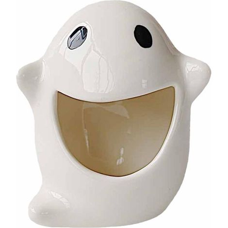 Cendrier - Céramique - Figurine Halloween - Bureau Maison Intérieur - 10.5 x 9.5 cm - Blanc - 1 Pièce (1/5)