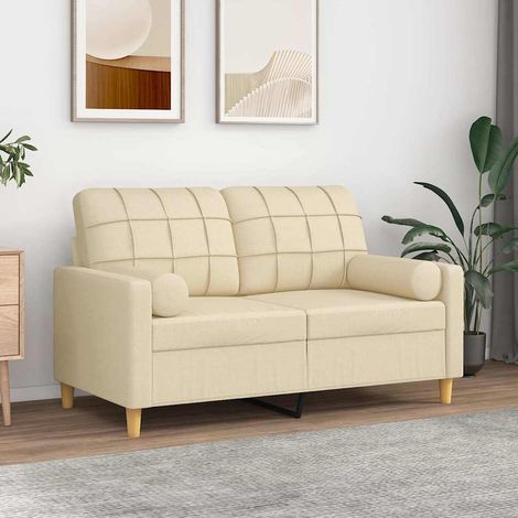 vidaXL Cojines decorativos 2 uds tela crema 15x50 cm (1/5)