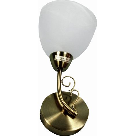 Applique Candellux Barba ottone/oro vetro E14 1 luce (1/2)