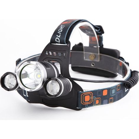 Lampada frontale a LED ricaricabile tramite USB, regolabile, portatile e impermeabile, ideale per la pesca e il campeggio, OUYLAF (1/4)