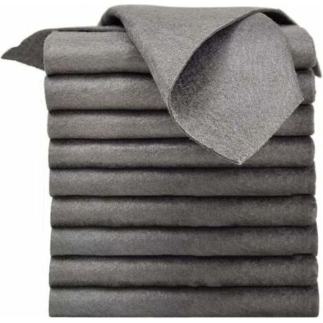 Chiffon de Nettoyage Magique pour Les Vitres, 20 Pièces Chiffons Nettoyage Magique Epaissi Forte Absorption d\\'eau Outils pour Verre Voiture Maison Cuisine Salle de Bain,gris (1/5)