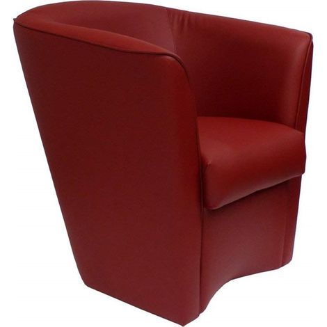 Poltrona in ecopelle bordeaux poltroncina