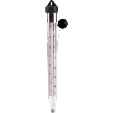 Thermomètre à sucre en verre et acier inoxydable température maximum 200°C (1/3)