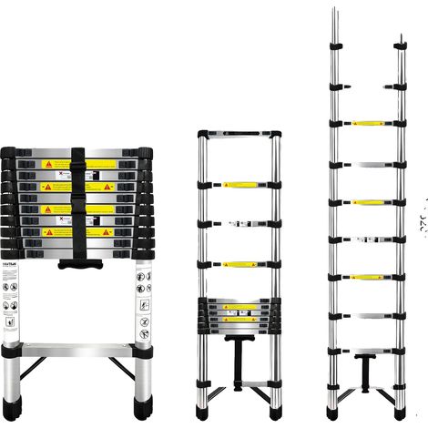 Teleskopleiter, rutschfestes Design, hohe Tragfähigkeit, 3.2M Kein Haken (1/2)