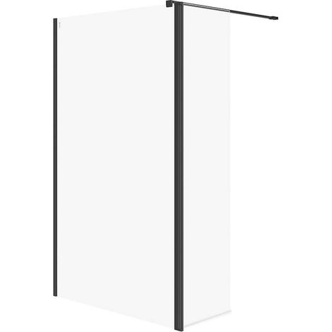 Cersanit Mille - Walk-In Duschwand, 120x200 cm, schwarz/Klarglas S601-182 (1/2)