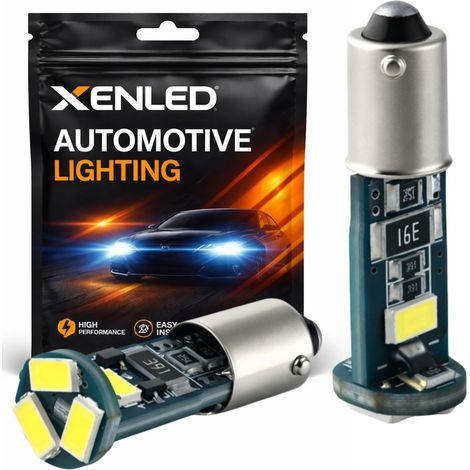 2 x AMPOULES 5 LEDS (5730) CANBUS SSMG - H6W BAX9S 12V Lampe de veilleuse Blanc (1/5)