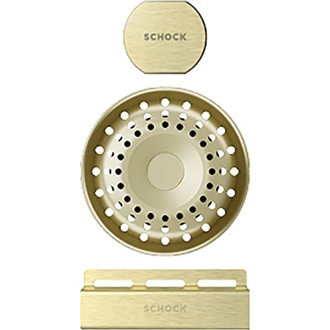 Sichtteile in White Gold für Schock Spüle 400071WGO Exzenterbedienung (1/3)