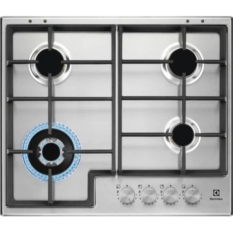 Table de cuisson à gaz encastrable Electrolux EGS64362X 4 brûleurs en acier inoxydable (1/2)