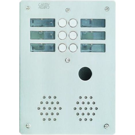 Plaque inox 6bp 2r ptt URMET AX2006