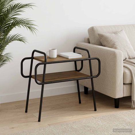vidaXL Mesa de centro Roble artisan 60 x 30 x 51 cm (1/4)