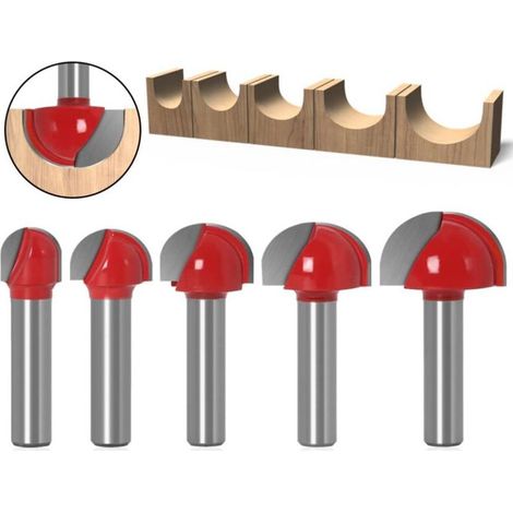8mm Round Bottom Router Bit Woodworking Wood Planer Cutter Cutting Tool Woodworking Tool (5) (1/5)
