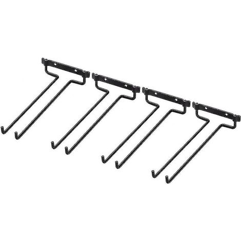 4 supports à verres à vin muraux, étagère suspendue, présentoir pour verres à vin, idéal pour meuble et bar.