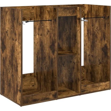 Armadio da golf rettangolare moderno grande spazio di archiviazione garage 102 x 45 x 85 cm in legno rovere fumo 020055060