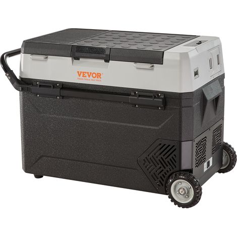 VEVOR Glaciere Electrique Portable de 38 L Refrigerateur de Voiture Portable 12/24 V CC 100-240 V CA Frigo Voiture Double Zone 0,708 kW.h -20 °C a 10 °C Reglable Congelateur pour Camion Bateau Camping