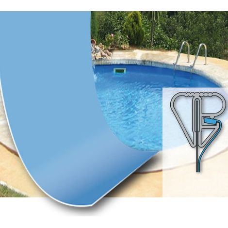 Rivestimento per piscina tonda da 420 cm con H150 cm Blu 1,00 mm