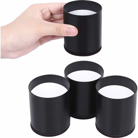 Lot de 4 rehausseurs de meubles autocollants, rehausseurs de lit, en acier au carbone, rehaussent le lit de 5 cm, diamètre 6 cm, pour tables de chevet, canapés, fauteuils, tables, ronds, noirs (1/5)