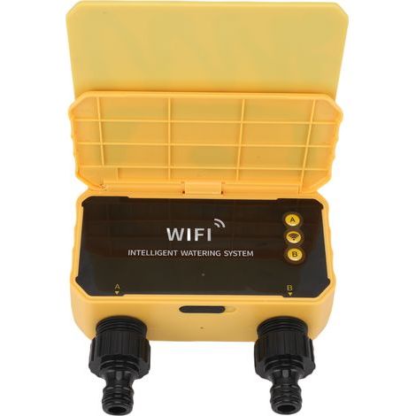 Minuterie d'Arrosage Solaire WiFi 2 Sorties - Irrigation Automatique avec Détection de Pluie, pour Jardin (1/5)