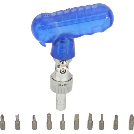 Ratchet Screwdriver with Multi-Bit Set, 10 in 1, Small Pocket Mini Screwdriver, Suitable for Home and Car Interior Accessory (1/5)