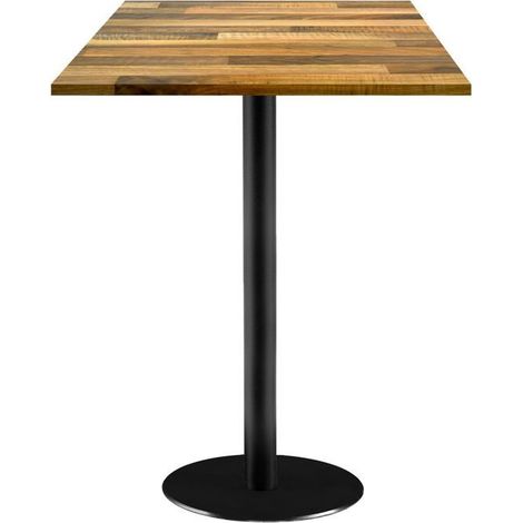 Mange-debout 60 x 60 cm - modèle Rome bois noyer lamellé