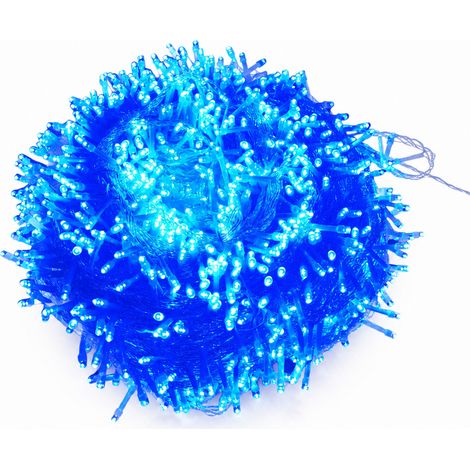 Guirlande Lumineuse LED Bleue 20 m 200 LED sur Secteur avec Connecteur d'Extrémité pour Décoration de Noël Extérieure (1/5)