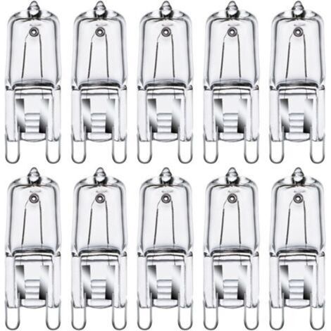 Ampoules halogènes G9, ampoules capsules G9 33W (34W), lumière blanche chaude G9 230V 2800K, dimmable, paquet de 10. (1/4)
