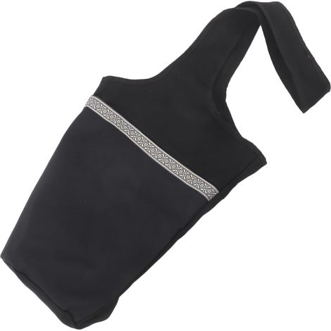 Black Canvas Yoga Mat Bag, Large Opening (1/5)