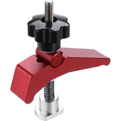 DIY/Hardware Red Quick Interim Hold the Aluminum Alloy T-Slot T-Track Clamp Set Tool for Woodworking Wood Panel (1/5)