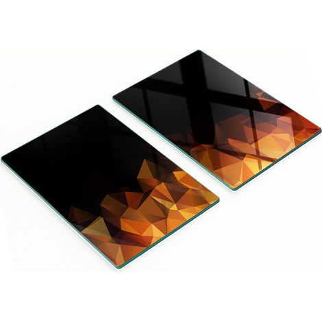 Tablas de cocina decorativas de vidrio multifuncionales, diseño abstracto, 2x40x52 cm (1/5)