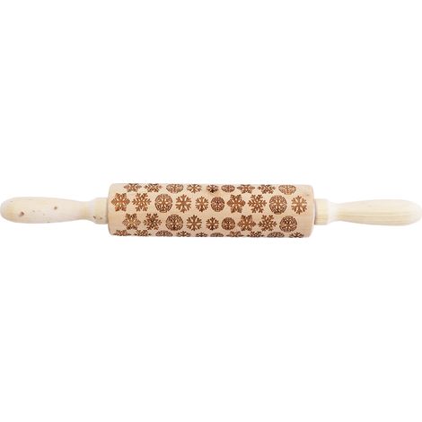 Wooden Rolling Pin Multifunctional Embossed Cook Classic Rolling Pin for Baking Fondant JM01675 (1/5)