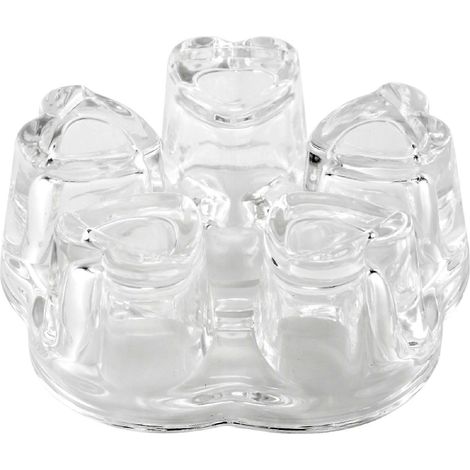 Théière en verre transparent en forme de cœur résistante à la chaleur Socle chauffant Porte-bougie (1/5)