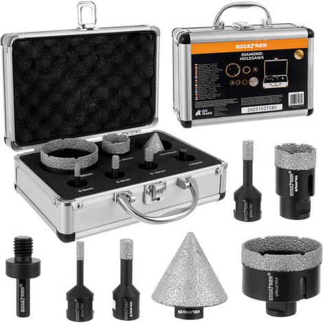 Diamant lochsagen set 7 teilig 6 68 mm m14 adapter