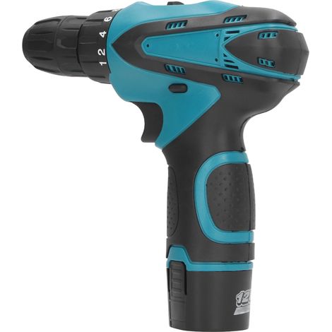 Perceuse-visseuse sans fil compacte 12 V avec 2 batteries et chargeur, couple de torsion de 350 po-lb, mandrin de 3/8 po, 2 vitesses, prise UE 110-240 V CA (1/5)