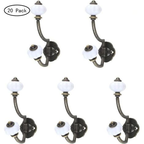 20 Pcs Patère Antique Crochet Mural Cintre Simple Porte-Manteau Rétro Décorations De Capuchon Patères Murales Crochets Rustiques Crochets Muraux Rétro Patères Décoratives Clé À (1/5)