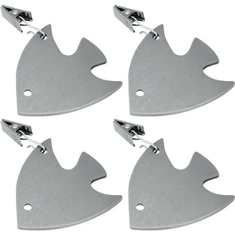 Lotto di 4 pendagli per tovaglia in acciaio inox - Metaltex