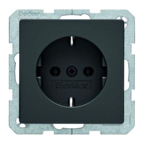Berker Q.1/Q.3 prise schuko velours anthracite 47436086
