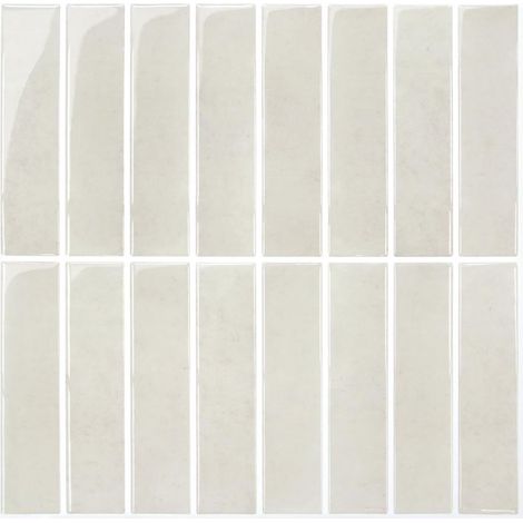 Credence Adhesive pour Cuisine Salle de Bain, Vinyle Beige Carreaux Carrelage Adhesif Mural Cuisine Metro 3D Dalle Adhesive Murale ImperméAble (10 Pièces, 30,5 x 30,5 cm)
