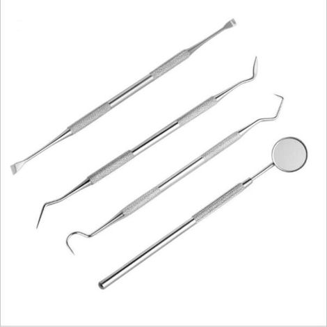 Ensemble de 4, détartreurs en acier inoxydable, dentiste (1/5)