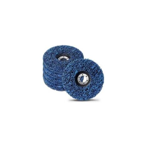 Pièces Disque de Nettoyage(Bleu)125 mm , Meule de décapage de peinture, disque abrasif de bande de Poly, décapant de peinture de rouille, meule de nettoyage pour meuleuse d'angle - Crezuo (1/4)