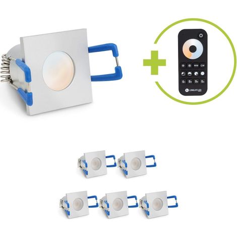 Einbaustrahler Mini Livorno eckig 3W CCT IP65 - Farbe: silber - Anzahl: 6x (1/5)